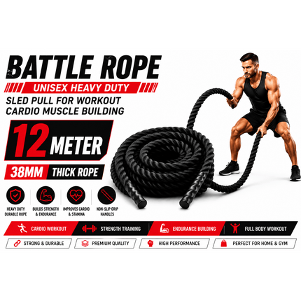 38mm Heavy Duty Battle Rope