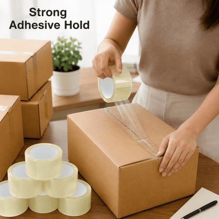 Parcel Packing Tape Strong Adhesive Box Sealing Tape 48mm × 66m for Moving Storage & Shipping