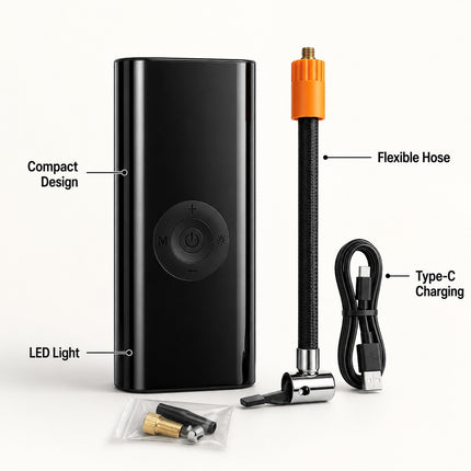 Car Tyre Inflator 150PSI Cordless Air Compressor Digital Pump 3000mAh Battery