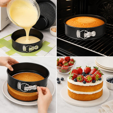 3-Pack Non-Stick Springform Cake Tins