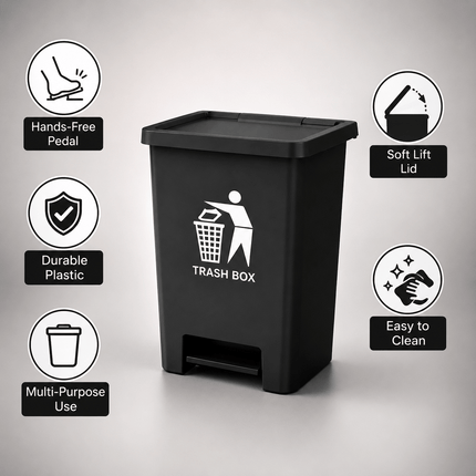 Pedal Waste Bin, 50L or 80L Rubbish Container for Kitchen, Office and Utility Areas