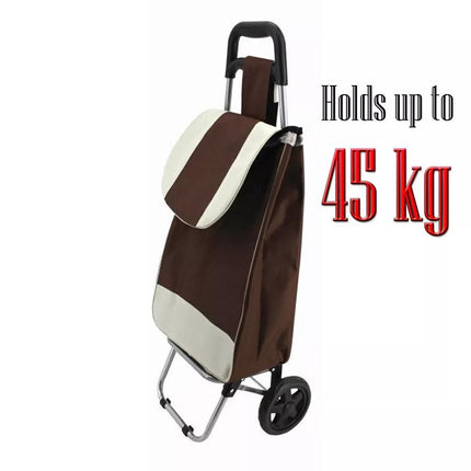 35L Folding Shopping Trolley with Waterproof Bag