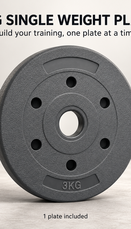 3kg Single Weight Plate for Dumbbell & Barbell