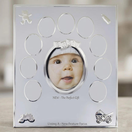 Baby 12 Month Milestone Photo Frame – 13 Photo Keepsake Frame