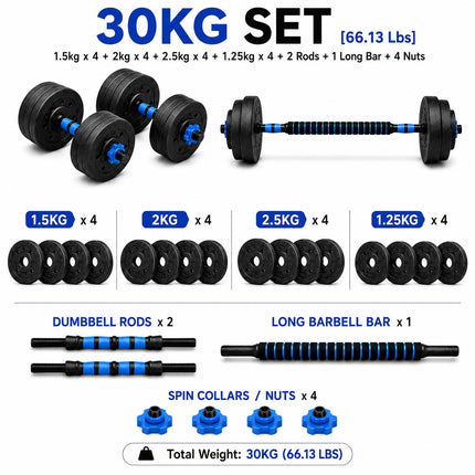 Adjustable Dumbbell & Barbell Set