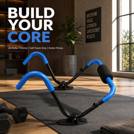 Ab Roller Crunch Trainer Machine with Padded Headrest Home Gym Workout Fitness Strength Training
