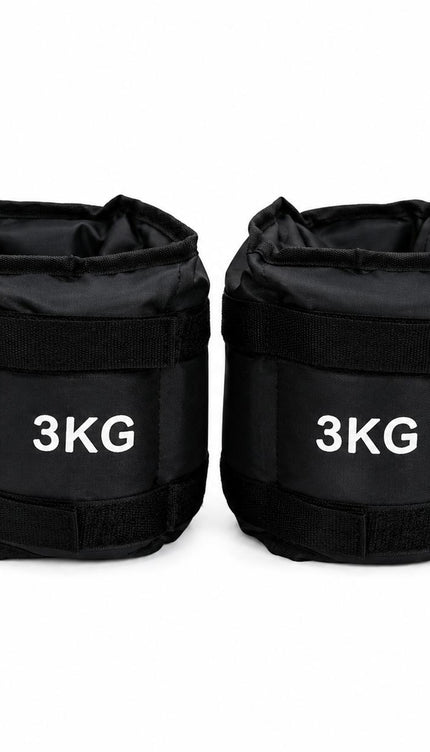 Black Ankle Wrist Weights Pair Adjustable Straps for Walking Running Yoga Gym Fitness Training 0.5kg-3kg