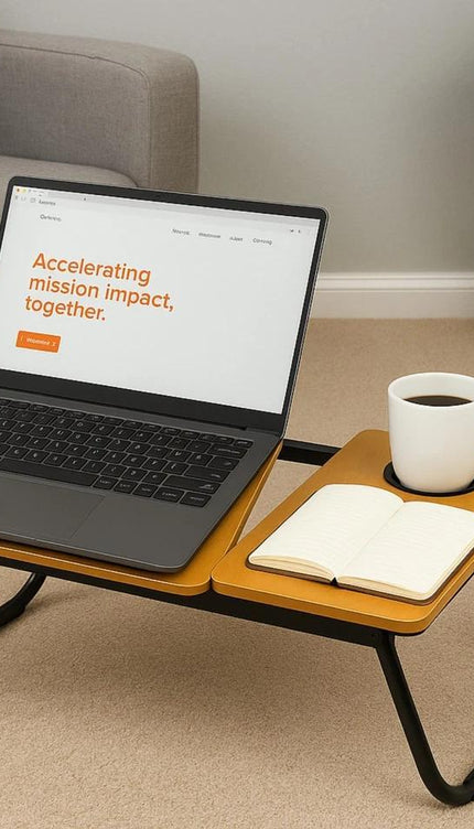 Foldable Laptop Table – Brown