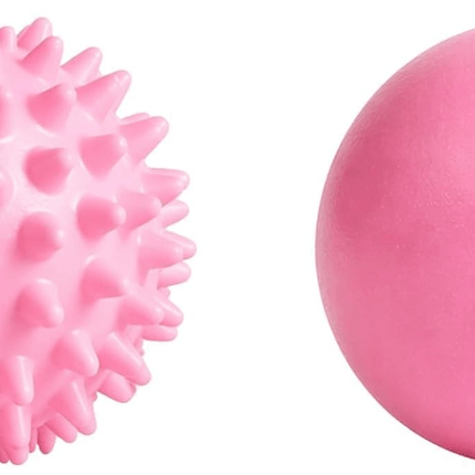 Massage Ball Set for Muscle Recovery Deep Tissue Trigger Point Therapy Lacrosse & Spiky Massage Balls Pink