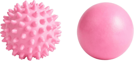 Massage Ball Set Therapy Lacrosse & Spiky Massage Balls Pink