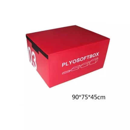 Plyometric Jumping Box Red Soft Stackable Fitness Gym Exercise Plyo Box 45cm