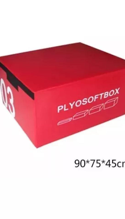 Plyometric Jumping Box Red Soft Stackable Fitness Gym Exercise Plyo Box 45cm