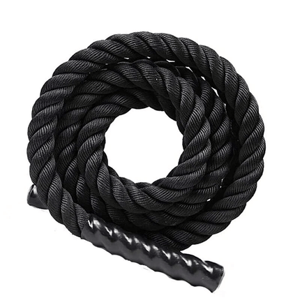 Battle Rope 38MM Heavy Duty Workout Cardio Exercise Gym Sled Pull Rope Available in 6M 9M 12M for Strength Training Fitness Conditioning Home Gym