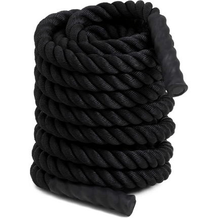 Battle Rope 38MM Heavy Duty Workout Cardio Exercise Gym Sled Pull Rope Available in 6M 9M 12M for Strength Training Fitness Conditioning Home Gym