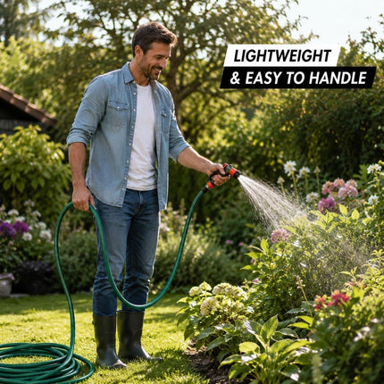 50M Extendable PVC Garden Hose Pipe, Strong Flexible Lightweight Watering Hose for Lawn, Plants, Car Washing, Patio Cleaning and Outdoor Use