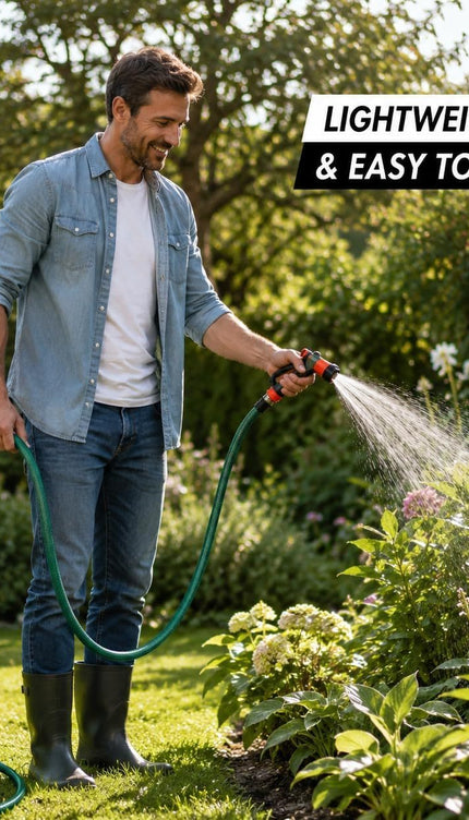50M Extendable PVC Garden Hose Pipe, Strong Flexible Lightweight Watering Hose for Lawn, Plants, Car Washing, Patio Cleaning and Outdoor Use
