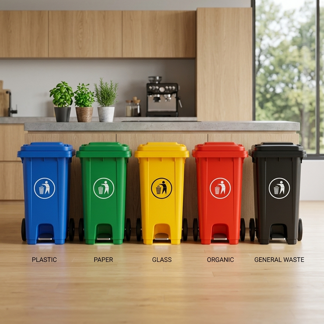 100L/120L Large Wheelie Waste Bin