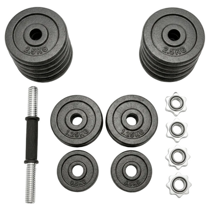 Weight Plates Cast Iron Dumbbell Replacement Handles Nuts Gym Fitness Parts