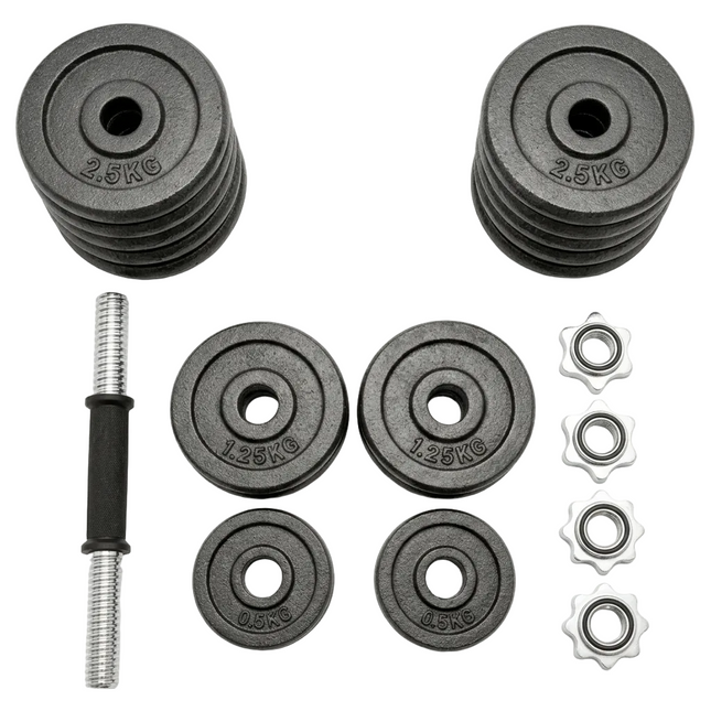 Weight Plates Cast Iron Dumbbell Replacement Handles Nuts Gym Fitness Parts