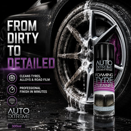 2x Foaming Tyre & Alloy Wheel Spray Cleaner 300ml