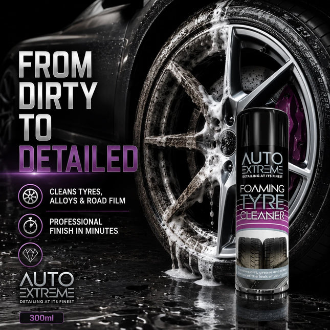 2x Foaming Tyre & Alloy Wheel Spray Cleaner 300ml