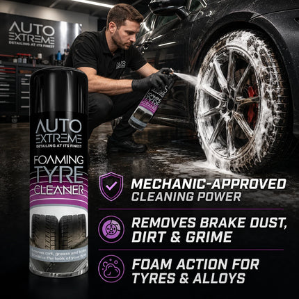 2x Foaming Tyre & Alloy Wheel Spray Cleaner 300ml