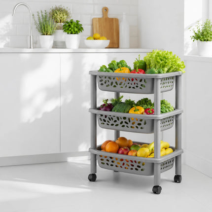 3/4 Tier Grocery Storage Trolley