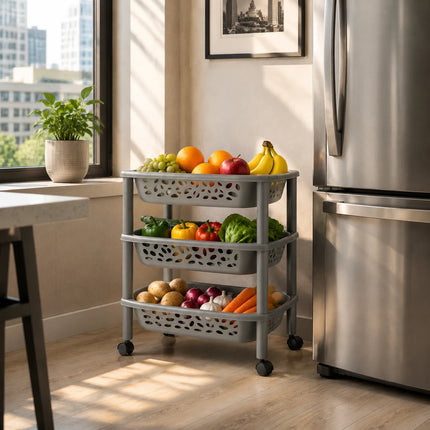 3/4 Tier Grocery Storage Trolley