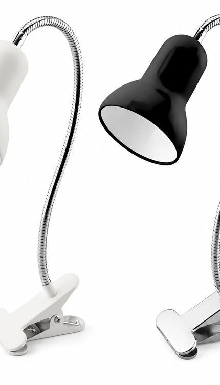 Clip On LED Desk Lamp E27 Flexible Gooseneck Reading Study Bedside Light 40W Max