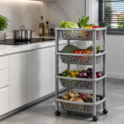 3/4 Tier Grocery Storage Trolley