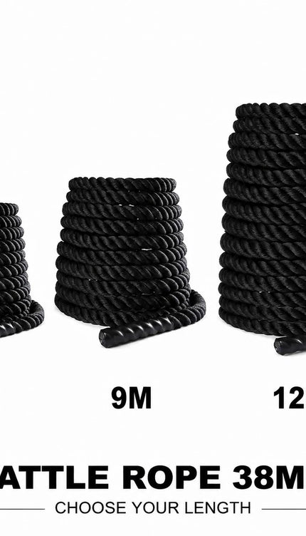 Battle Rope 38mm Heavy Duty Workout Cardio Heavy Exercise Training Workout Gym