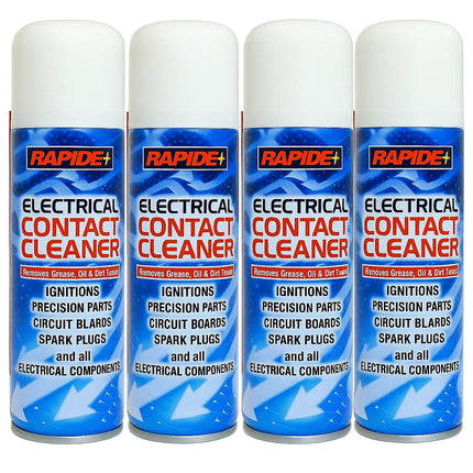 4x 200ml Electrical Contact Cleaner Switch Clean Aerosol Spray Can Dirt Remover