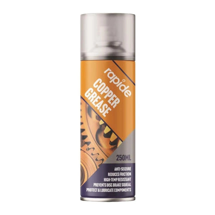 COPPER GREASE SPRAY 250ML RAPIDE PROTECTS LUBRICATES PREVENT SEIZURE SQUEAKS