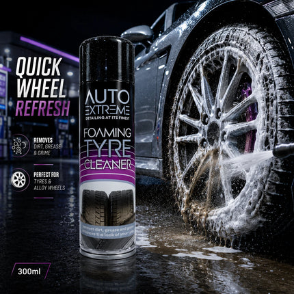 2x Foaming Tyre & Alloy Wheel Spray Cleaner 300ml