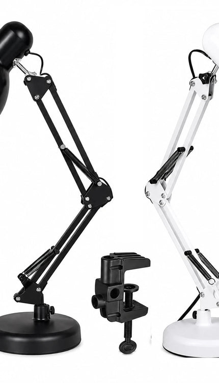 Desk Lamp E27 Swing Adjustable Arm Table Light with Clamp Reading Craft Work