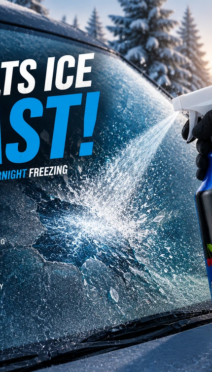 CarPlan De-Icer Spray 1L Frozen Car Windows Fast Acting Frost Remover Preventer