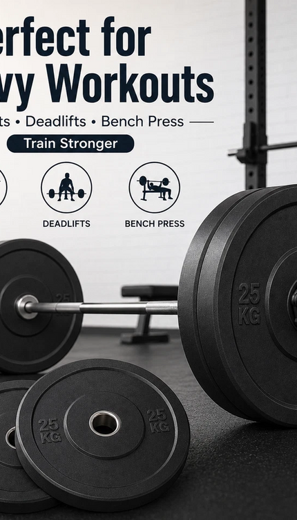 25kg Rubber Bumper Plates – Pack of 2 (50kg Total)