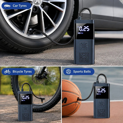 Car Tyre Inflator 150PSI Cordless Air Compressor Pump Digital 5V 4000mAh Battery