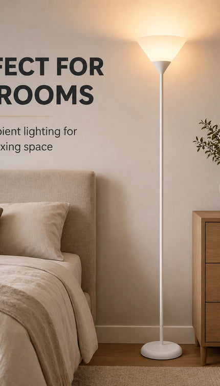 Uplighter Floor Lamp Sleek & Modern Standing Tall Lamp for Home Office