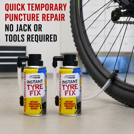 2x Instant Tyre Fix Spray Bicycle Bike Can Emergency Puncture Repair Kit 200ml
