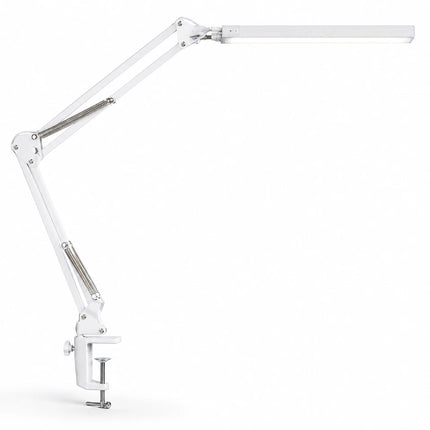 LED Metal Desk Lamp with Clamp USB 3 Colour Modes 10 Brightness Levels Swing Arm