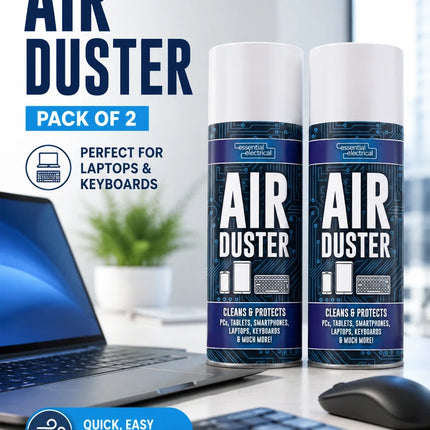 2-Pack Air Duster Spray Compresed Gas Can for Cleaning Laptop PC Keyboard 400ml