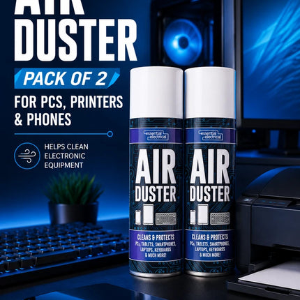 2-Pack Air Duster Spray Compresed Gas Can for Cleaning Laptop PC Keyboard 400ml