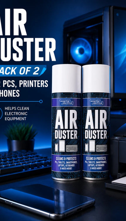 2-Pack Air Duster Spray Compresed Gas Can for Cleaning Laptop PC Keyboard 400ml