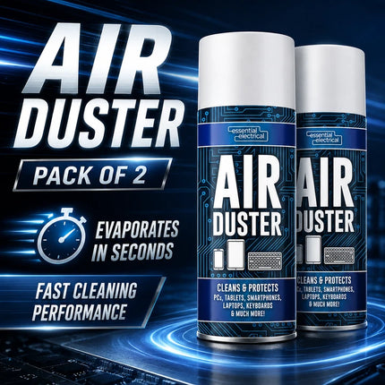 2-Pack Air Duster Spray Compresed Gas Can for Cleaning Laptop PC Keyboard 400ml