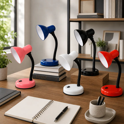 Study Desk Lamp Flexible Neck E27 40W Simple Design for Study Work Room Home