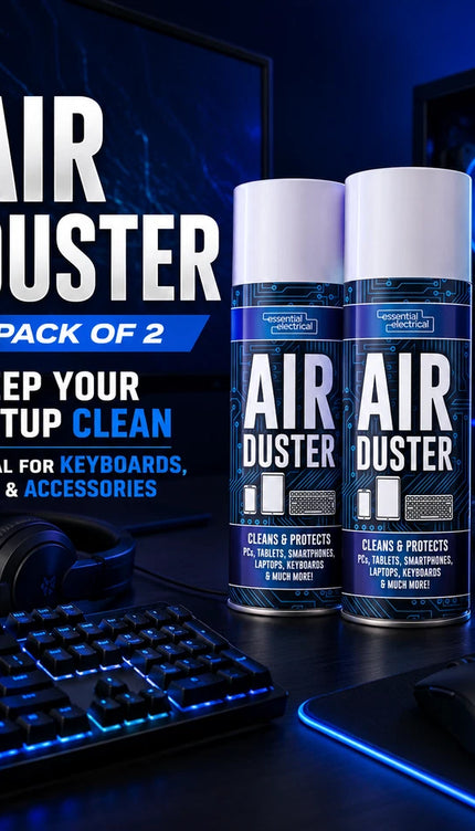 2-Pack Air Duster Spray Compresed Gas Can for Cleaning Laptop PC Keyboard 400ml