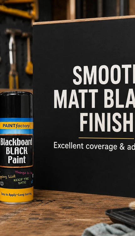 Blackboard Black Spray Paint 400ml Multipurpose Long Lasting Matt Black 2-Pack