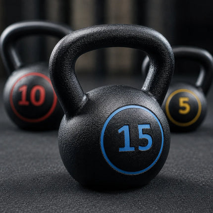 30lb Kettlebell Weight Set 3PC 5lb 10lb 15lb Home Gym Strength Fitness Workout