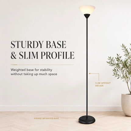 Uplighter Floor Lamp Sleek & Modern Standing Tall Lamp for Home Office